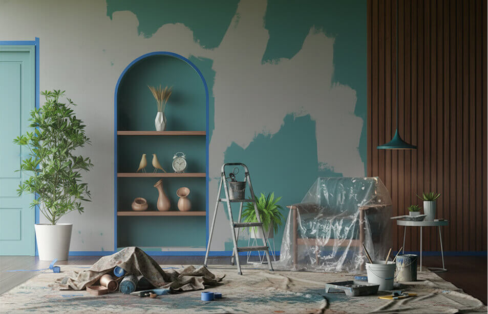 Feature wall painting comparison
